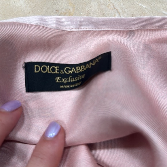 DOLCE & GABBANA SILK GRAPHIC LOGO PRINT TOTE BAG FULLY LINED DOUBLE TOP HANDLES - Picture 11 of 12